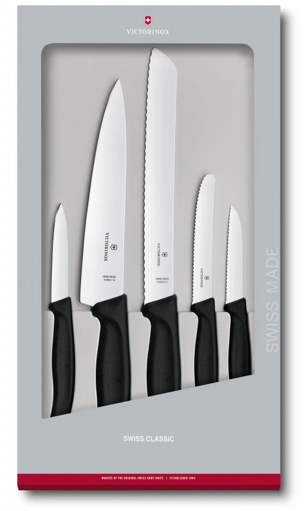 Swiss Classic 5-piece set with Swiss Made kitchen knives Black